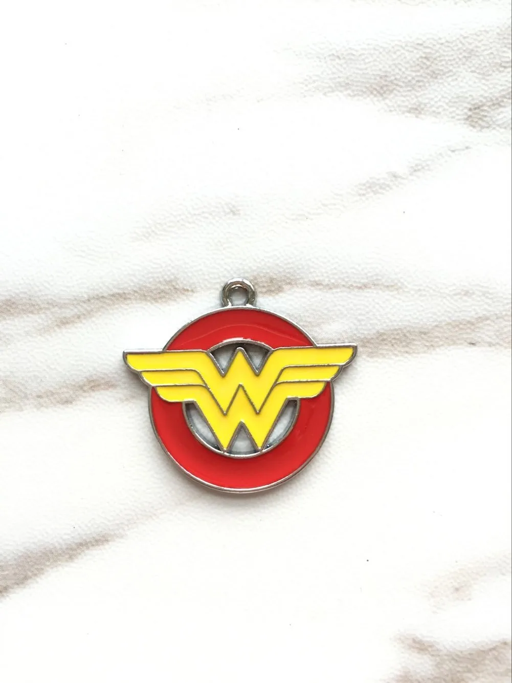 

mix 30pcs avengers Cartoon Wonder woman Enamel Metal Charm Pendants DIY Jewelry Making