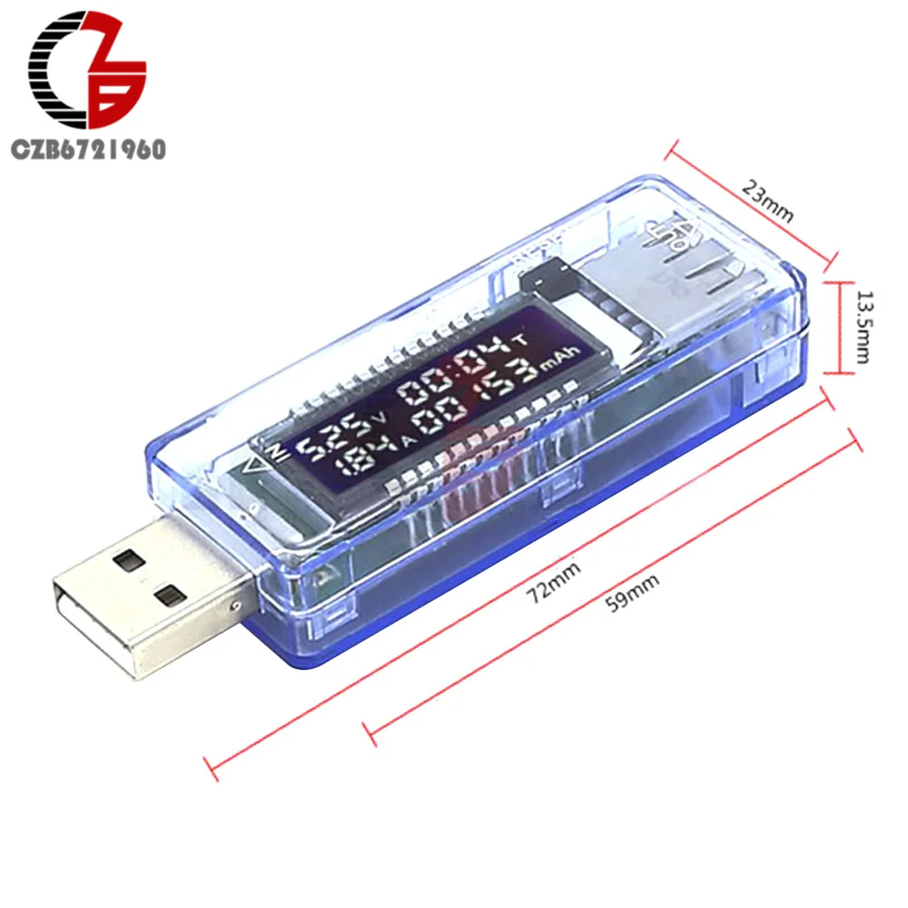 0,5" светодиодный цифровой вольтметр Амперметр постоянного тока 100 в 10 А измеритель напряжения тока USB зарядное устройство Доктор Автомобиль Мотоцикл Вольт Амперметр детектор Тестер