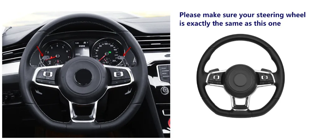Interior Steering Wheel DSG Shift Paddles Racing Replacement For VW Volkswagen Golf 7 Mk7 GTI Rline 2.0T 2014-2018