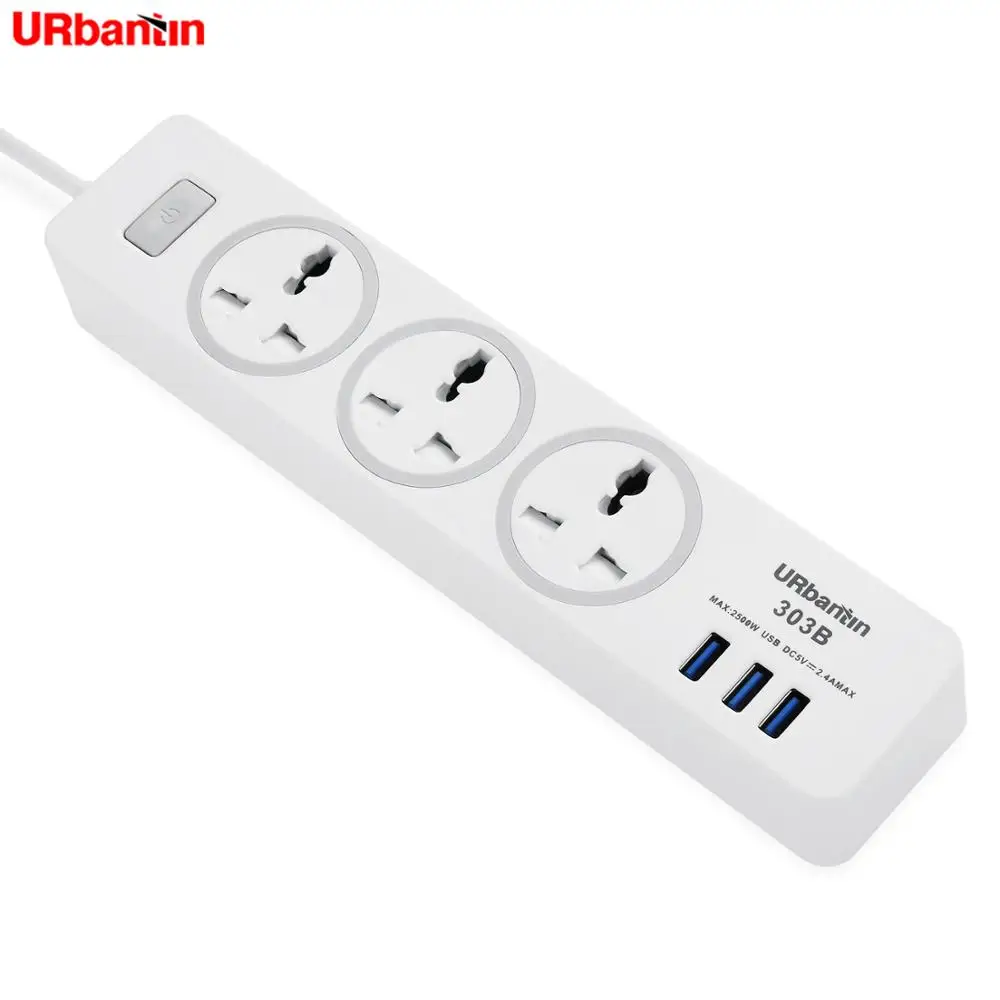 Urbantin USB Мощность полосы Smart plug Быстрая зарядка с универсальным разъемом стандарта