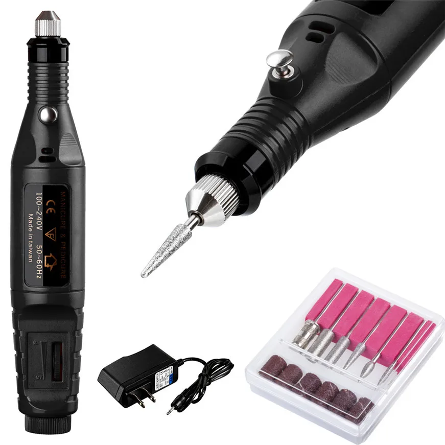 

Nail File Art Electric DRILL File Acrylic Manicure Pedicure Portable Machine Kit nail art