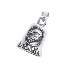 Мужской мальчик 316L из нержавеющей стали крутой Орел байкер мотоцикл Стиль пылающий Байкер Подвеска-колокольчик новинка подарок