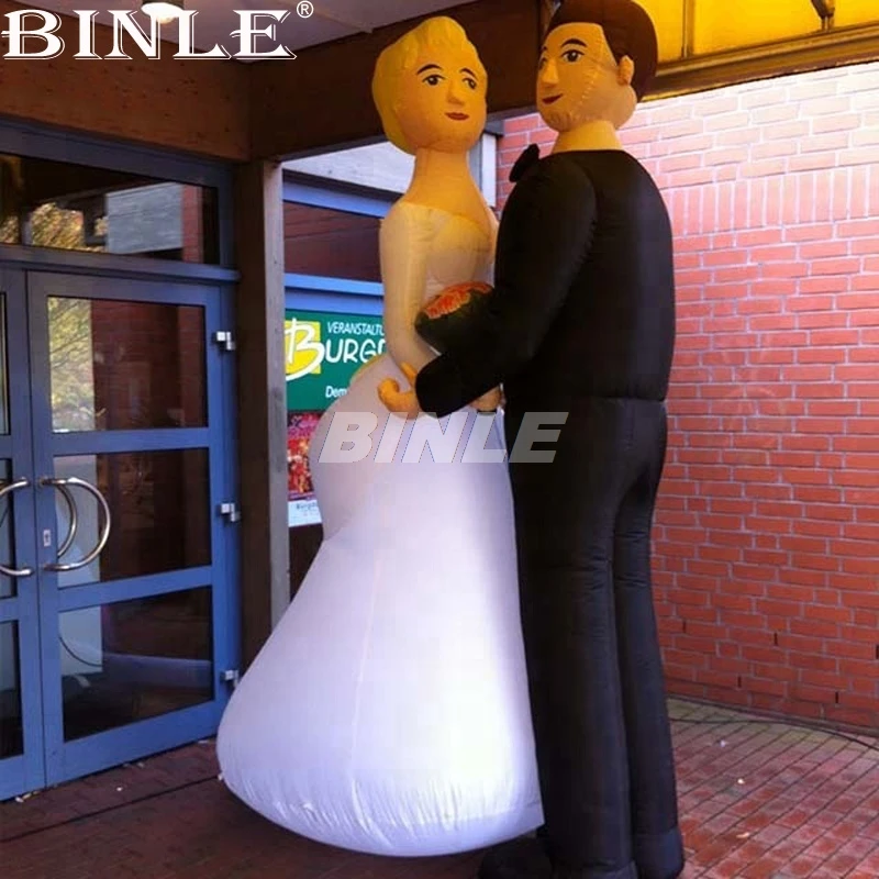 

Wedding planning custom 2.5mH giant inflatable bride and groom for party decoration