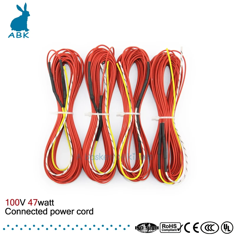 

24K 12.5meters 47watt 100V 17ohm Teflon PTFE Carbon fiber heating wire Heating cable High quality low cost Infrared heating wire