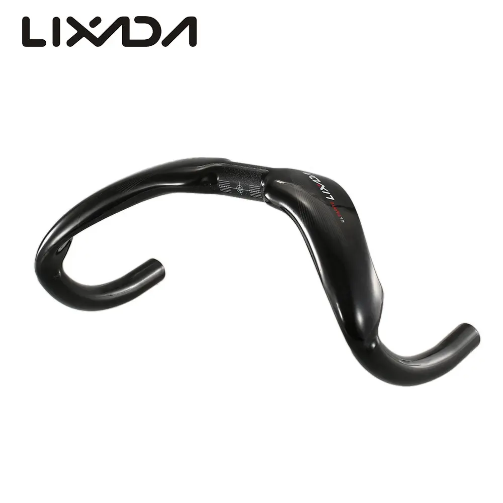 

Lixada Carbon Fiber Bicycle Handlebar Track Cycling Handlebar Highway Handlebar Track Racing Drop Handlebar Bicycle Parts Glossy