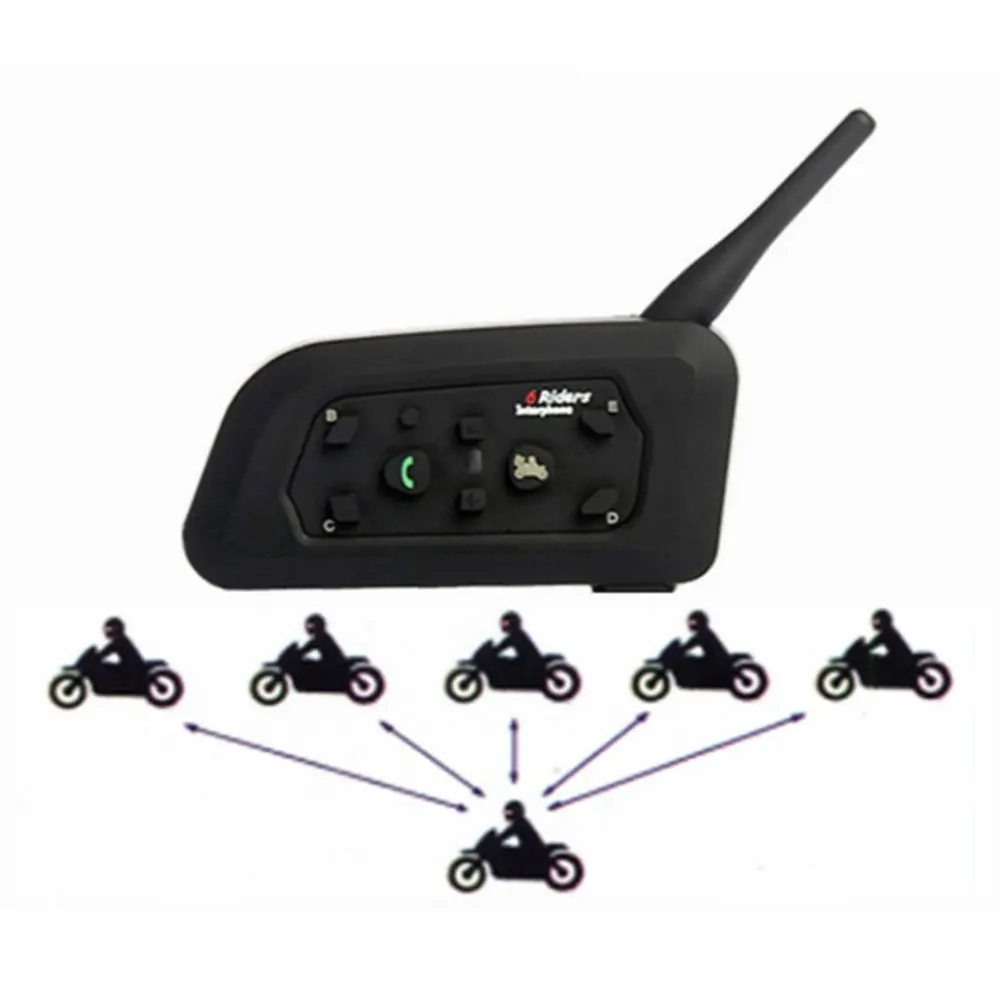 

V6-1200 Motorcycle Helmet Bluetooth Walkie-talkie Full-duplex Intercom Listening To Music Answering The Phone Outdoor Intercom