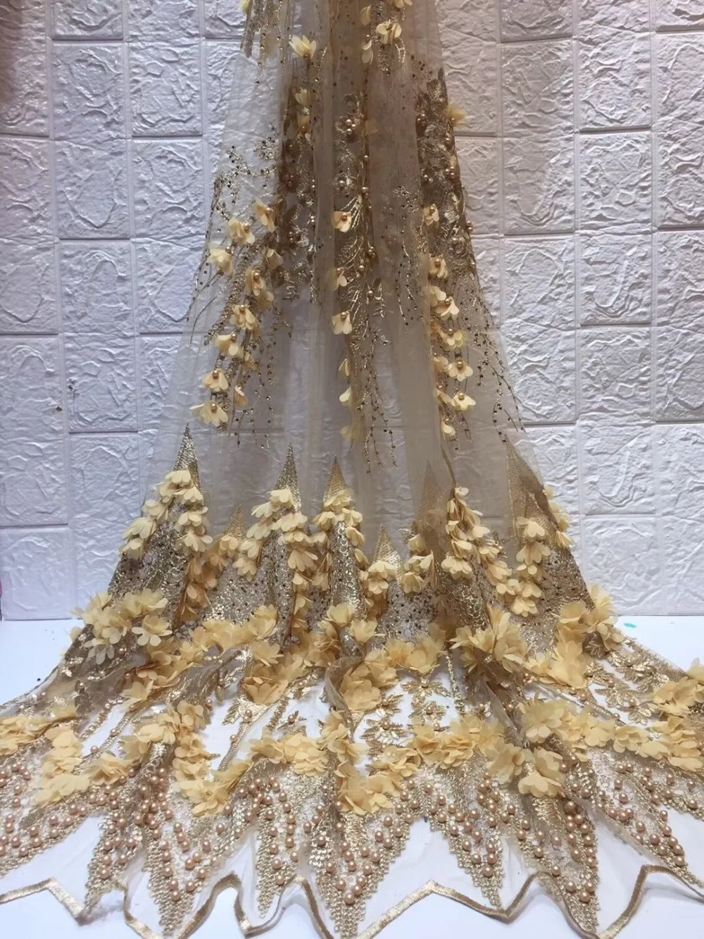 Последняя африканская кружевная ткань с бусинами новая кружевная ткань 3D цветочное кружево, аппликация лук кружевная ткань для платьев