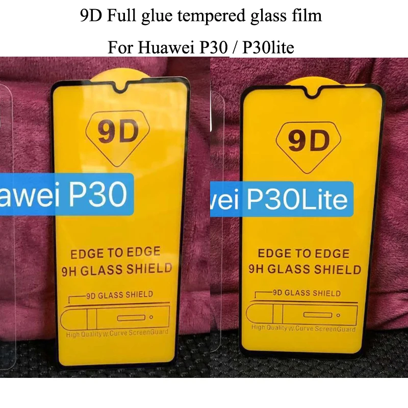 9D полный клей Экран протектор Закаленное Стекло для huawei p30 защитный lite | Мобильные