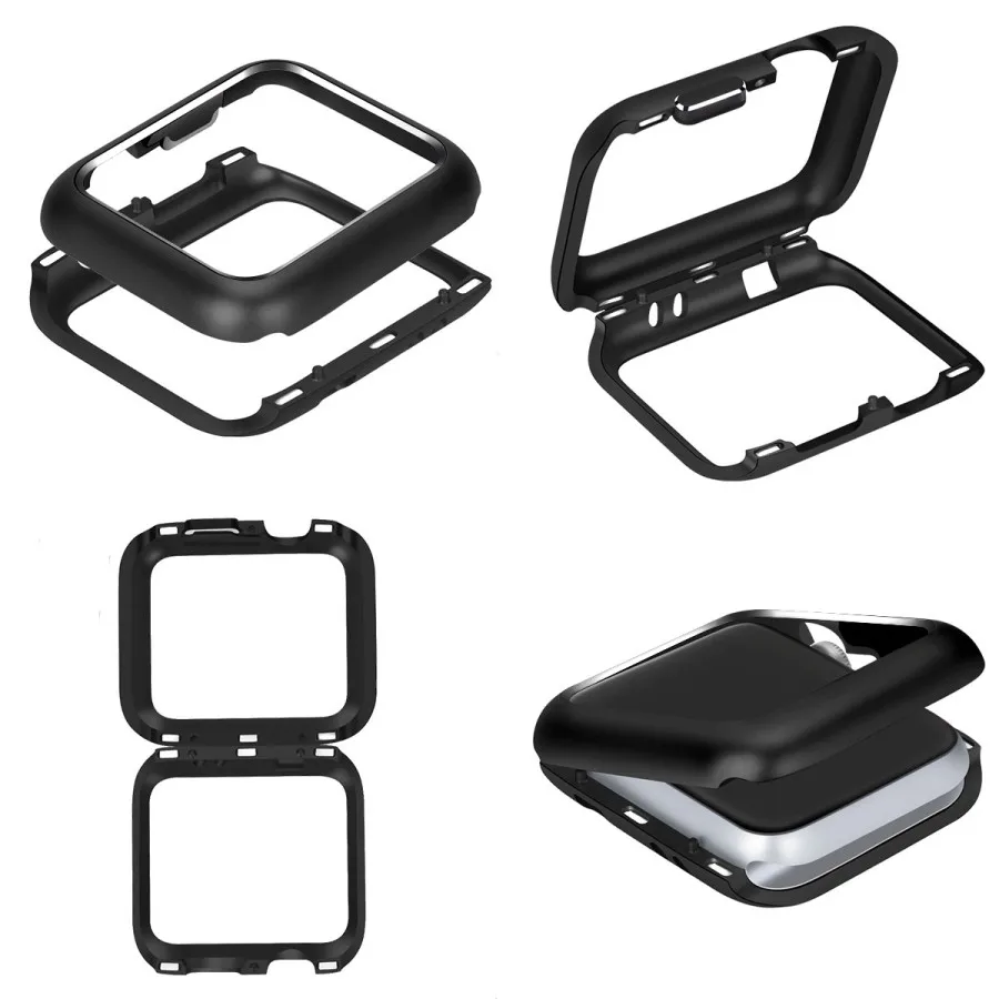 

Magnetic Adsorption Aluminum Metal Frame Alloy All Protector Cover Case for Apple Watch Series 1 2 3 38mm 42mm Built-in Magnet