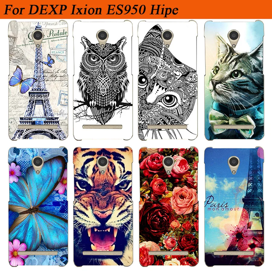 

For DEXP Ixion ES950 Case Cover Silicon Diy Colored Tiger Owl Rose Soft Tpu Back Cover For DEXP Ixion ES950 Cases Fundas Capa