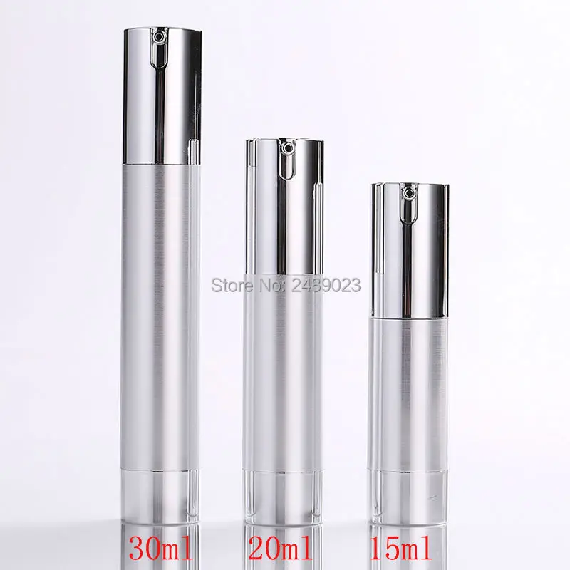 

15ml 20ml 30ml Silver Leak-proof Portable Containers Travel Bottles Refillable Travel Containers for Shampoo Cosmetics 10pcs/lot