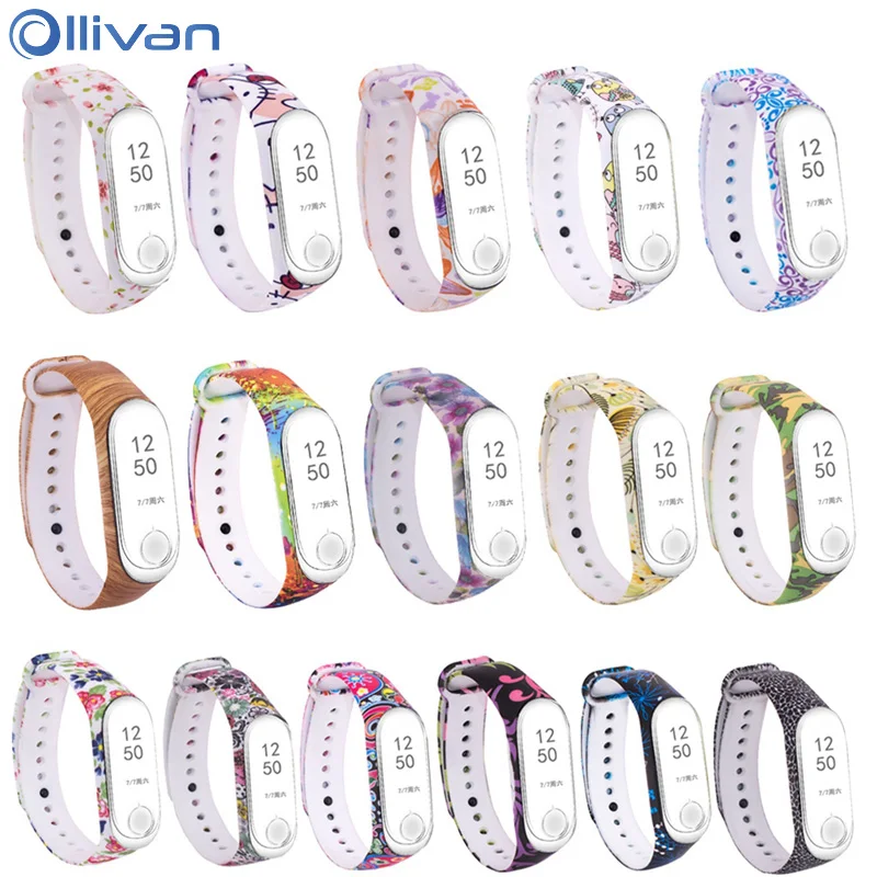 

Colorful Mi band 3 Strap Mi band 3 Accessories Replacement Camouflage silicone wrist strap for xiaomi mi 3 smart bracelets