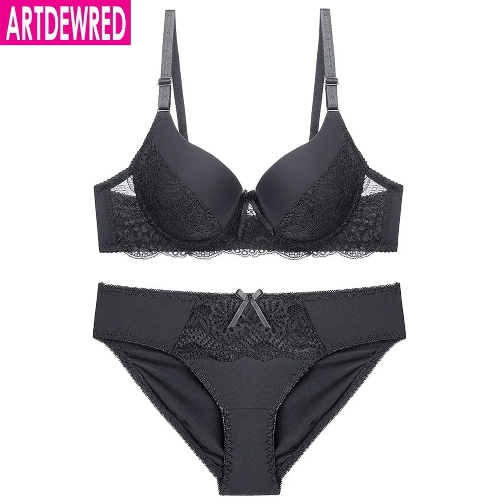 Sexy Lace Bra Sets For Women Bra Comfortable Underwear Set Solid Crop Top Female Lingerie Set Brassiere Bra and Panty Sets underwear sets sale