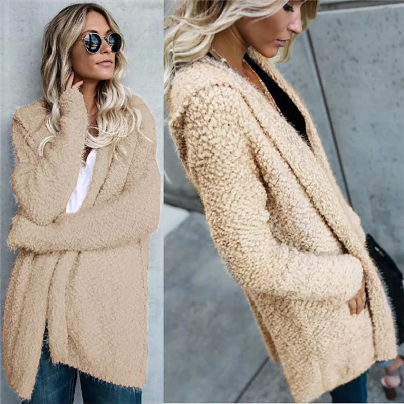 

Solid Cardigan Women With Hooded Winter Sweatshirts Female 2019 Casual Street Autumn Chaqueta Cardigans High Quality