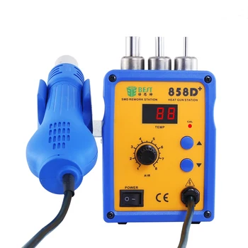 Cheap BST-858D+ Cordless Temperature Adjustable Portable Hot Air Heat Welding Gun Rework Station Soldering