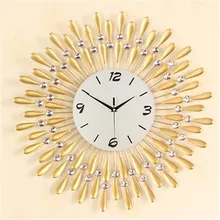 TY# 3075 the clock simple living room decorative iron mute personality of modern European quartz Watch FREE SHIPPING