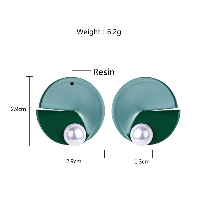 Guanlong Classic Fashion Resin Earring For Women Big Round Geometric Imitation Pearl Acrylic Drop Earring Elegant Gifts Jewelry (3)
