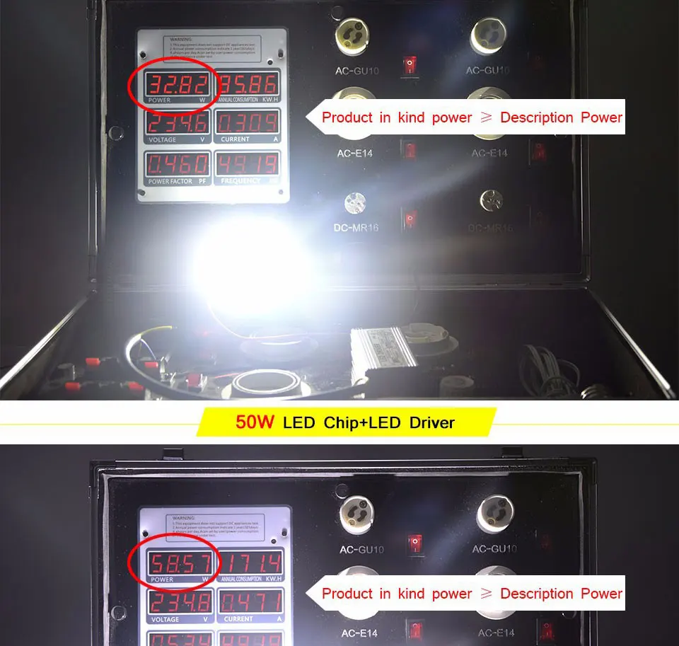 100% Epistar 10W 20W 30W 50W 100W High Power Integrated COB LED Chip On Board Light Source with LED Driver for DIY Floodlight