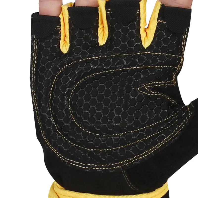 M-XL Gym Gloves Half Finger Sports Exercise Weight Lifting Gloves Outdoor Riding Body Building Workout Fitness Protective Wrist