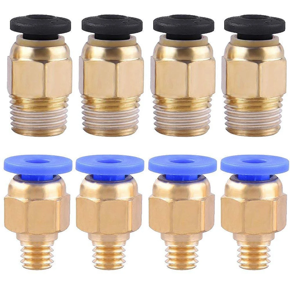 2 шт. Ptfe тефлоновая трубка(2 м)+ 4 шт. Pc4-M6 на обратной стороне обеспечивает удобство+ 4 шт. Pc4-M10 прямой Пневматический фитинг при нажатии To Con