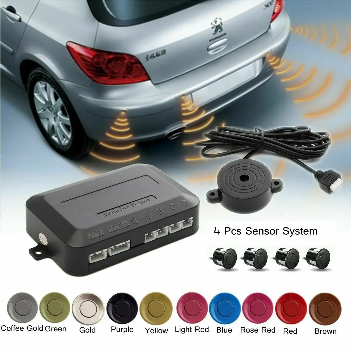 

Wireless Car Parking Rear Reversing radar With 4 sensor system