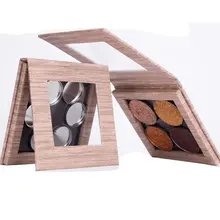 Пустые магнитные тени для век Палитра деревянный макияж коробка DIY сменная палитра теней для век лоток держатель коробка