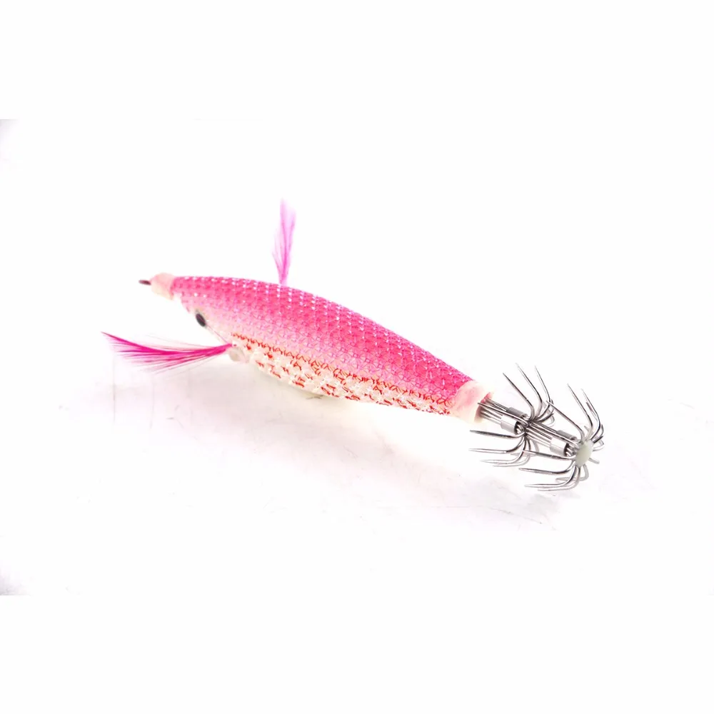 

1pc Fishing Artificial Squid Jigs Octopus Cuttlefish Shrimp Spinner Fishing Lure Jigs Lure Flick Luminous Squid Hooks 10CM 9.8g