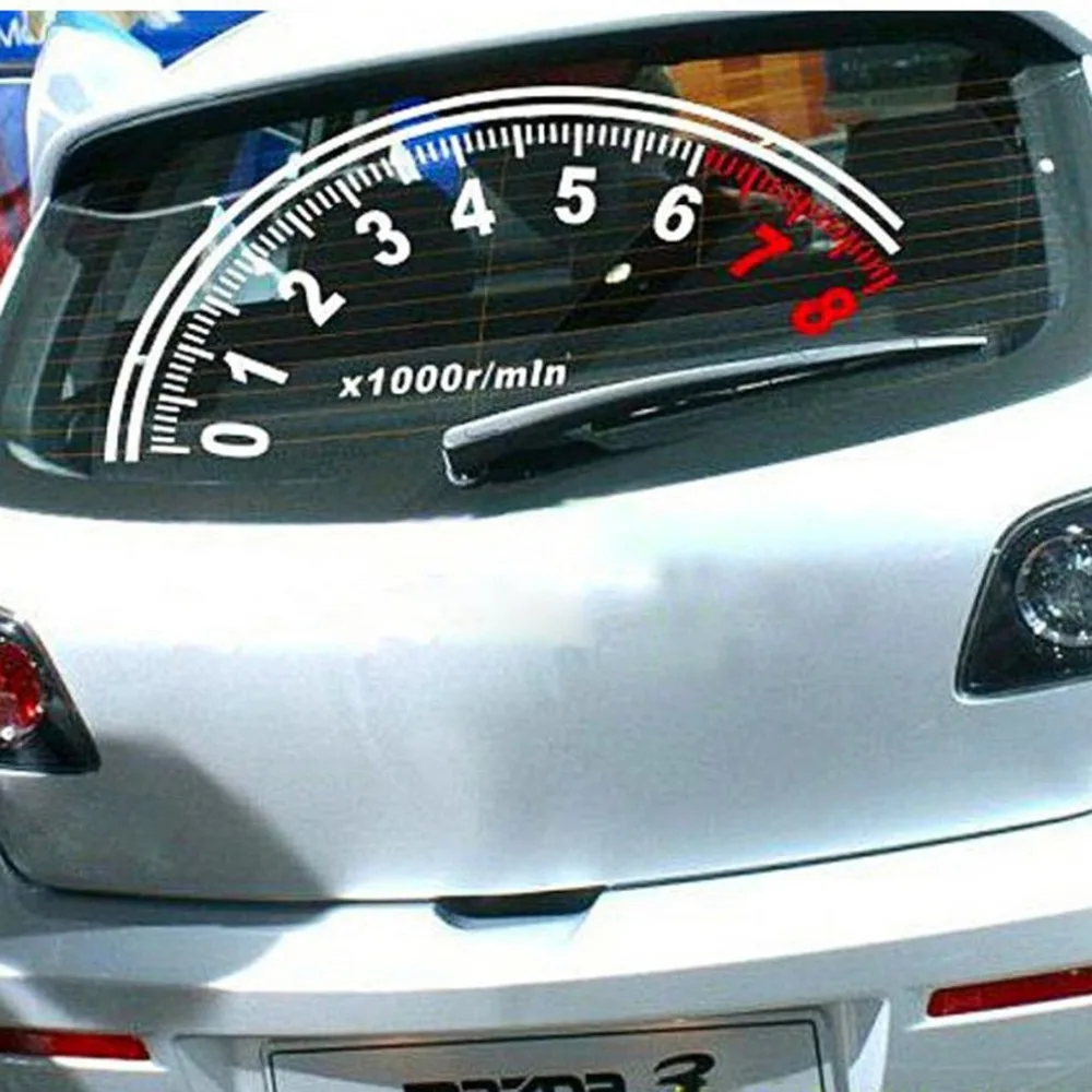 Odometer car sticker Tachometer sticker Rear windshield reflective