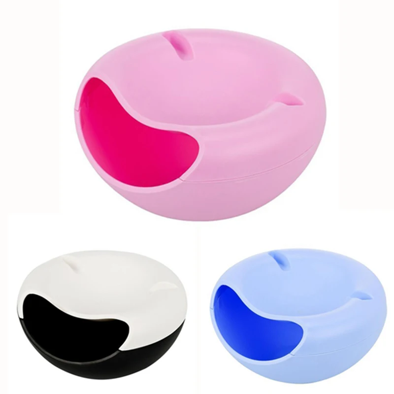

Creative Lazy Fruit Plate Double Layer Plastic Candy Seeds Peel Dish Storage
