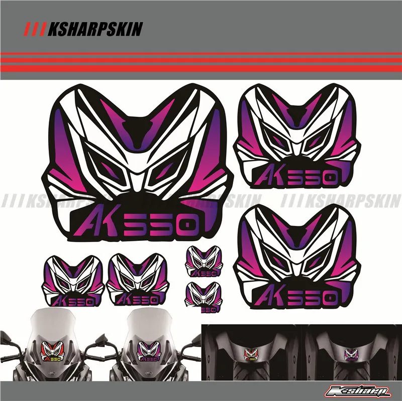 

MOTORCYCLE HELMET STICKER FRIAING DECALS Windshield LOGO FIT KYMCO AK550