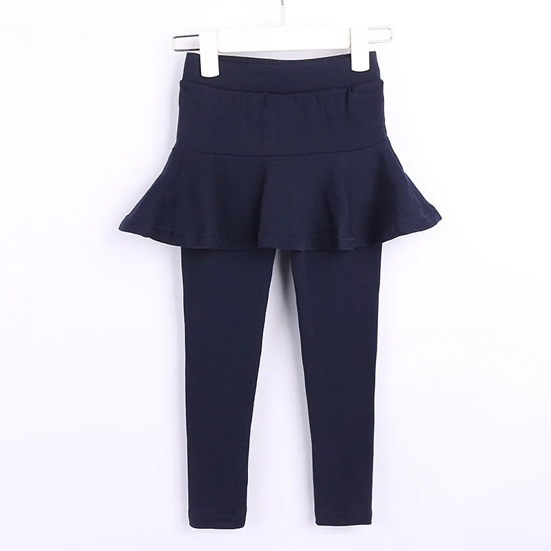 Г. Новая Осенняя юбка для девочек, брюки для девочек, штаны, две Ложные юбки-брюки, детские леггинсы детские брюки для девочек - Цвет: navy blue