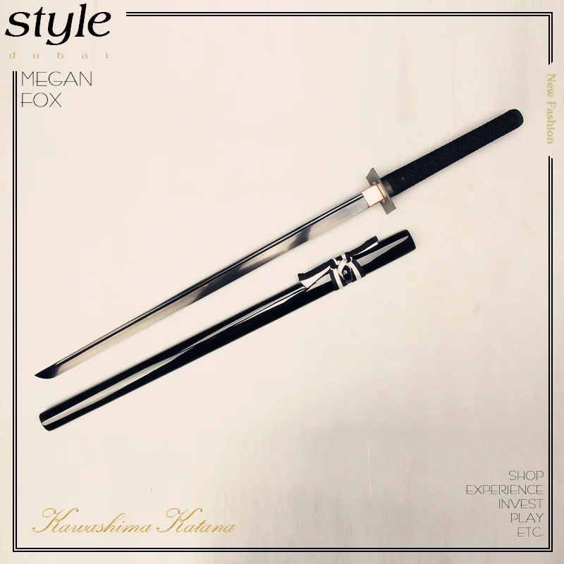 Handmade Folded Steel Japanese Ninja Sword Straight Sword Katana Sharp