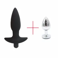 F YEMA 2PCS/Set 10 Functions Bullet Vibrator Stainless Steel Butt Anal Plug Prostata Massager Sex Toys for Women Men Sex Machine