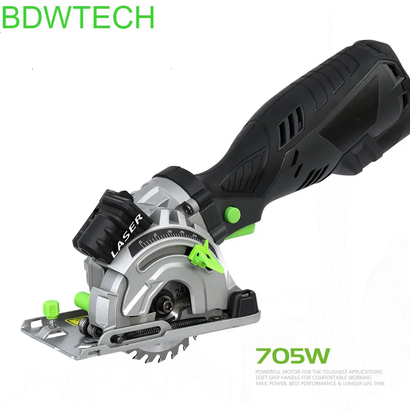 

Bodew Tech 5.8Amp Mini Circular Compact Saw with 89m'm" 24T TCT Blade, Vacuum Adap
