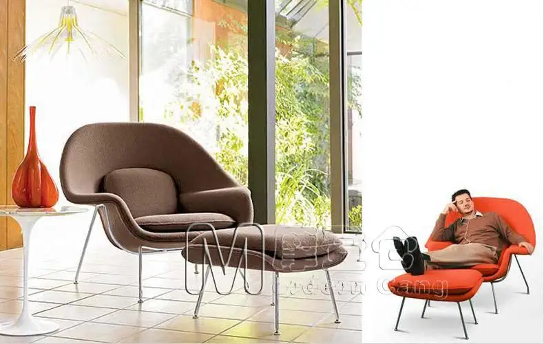 Eero Saarinen Womb Chair tire fiberglass chair recliner chair palace style  sofa recliner|sofas country|sofa elegantrecline bed - AliExpress