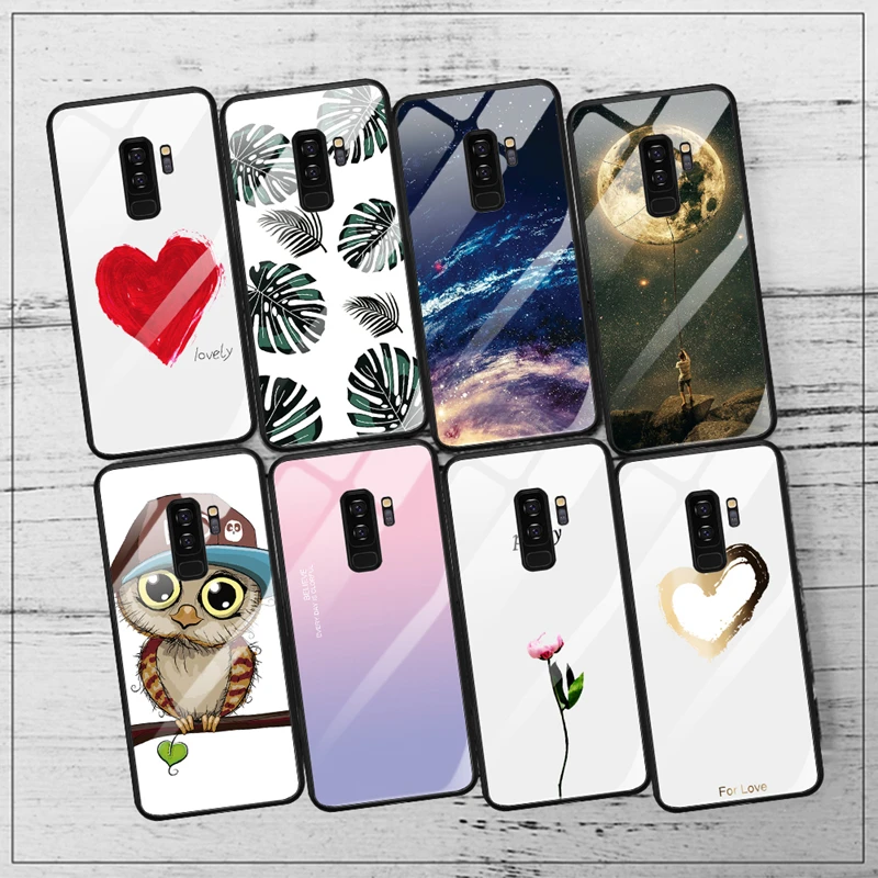 Case for Samsung Galaxy S8 S 8 8S SM G950F G950FD Tempered Glass Back Cases Cover Shell SM-G950F SM-G950FD Silicone Coque |