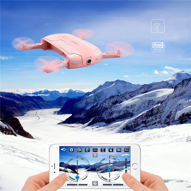 

Eachine E50S WIFI FPV With 2MP 720P Camera Foldable Arm Altitude Hold Beauty Mode Selfie RC Quadcopter VS JJRC H37 Pink