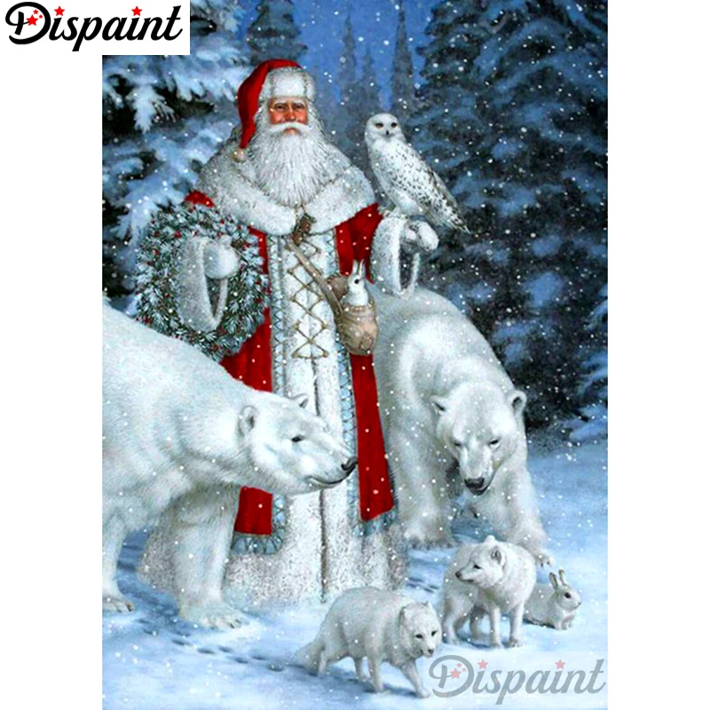 

Dispaint Full Square/Round Drill 5D DIY Diamond Painting "Santa Claus" Embroidery Cross Stitch 3D Home Decor A10776