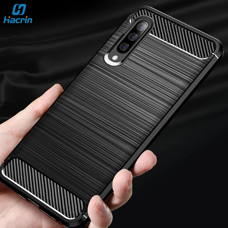 

Hacrin Silicon Case For Samsung Galaxy A70 Case Soft Carbon Fiber Bumper Cover Hoesjes On For Samsung A30 A40 A50 A70 Case 2019