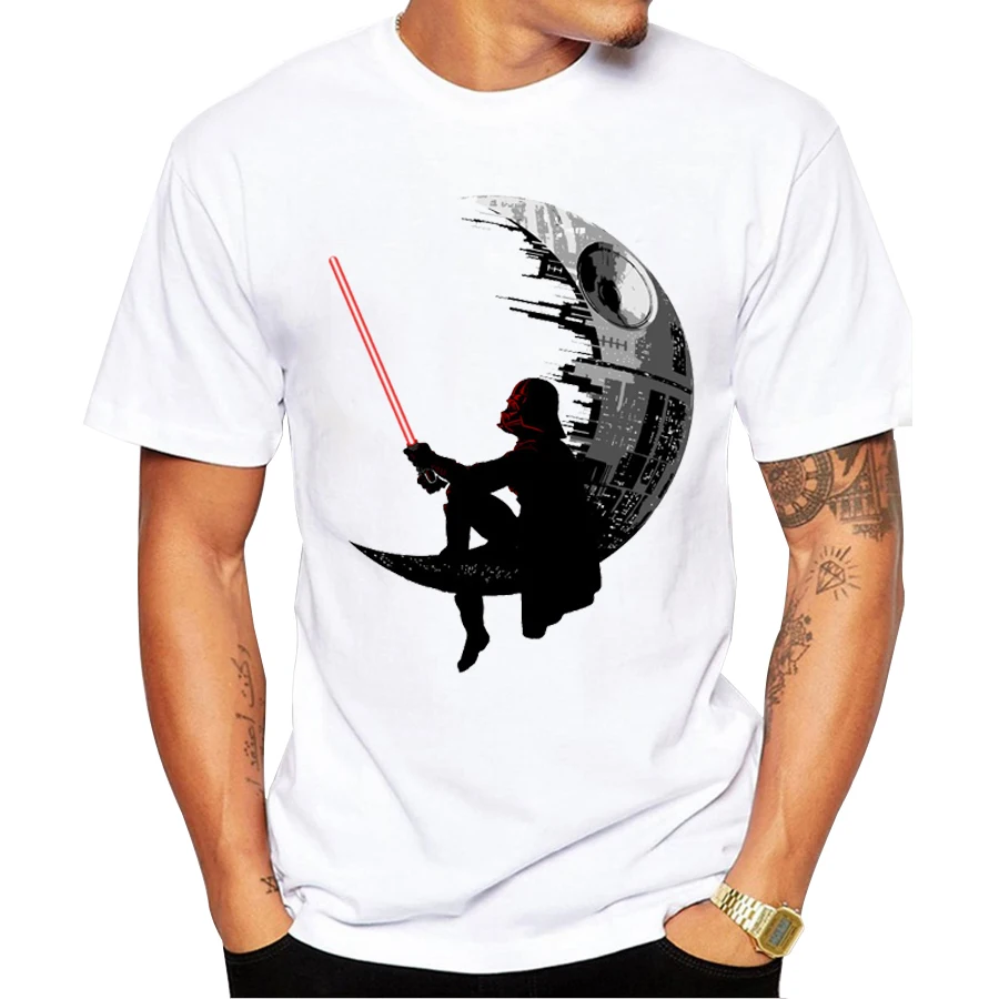 

Men's Deadpool T Shirt Men Superhero T-shirt Funny Cartoon Hipster Star Wars Tops The Darth King Printed Cool tee