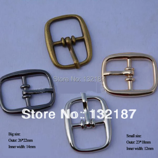 

Wholesale 40pcs/lot 12mm 14mm metal shoe buckle belt pin buckle metal zinc alloy nickle/black/bronze/gold free shipping BK-001