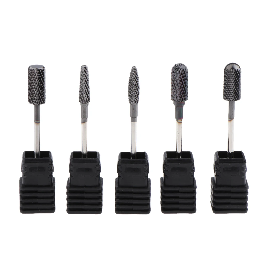 MagiDeal Nail Sanding Drill Bit Tungsten Steel Rotary Griding Head Bit for Electric Manicure Nail Cuticle Polish Gel Clean