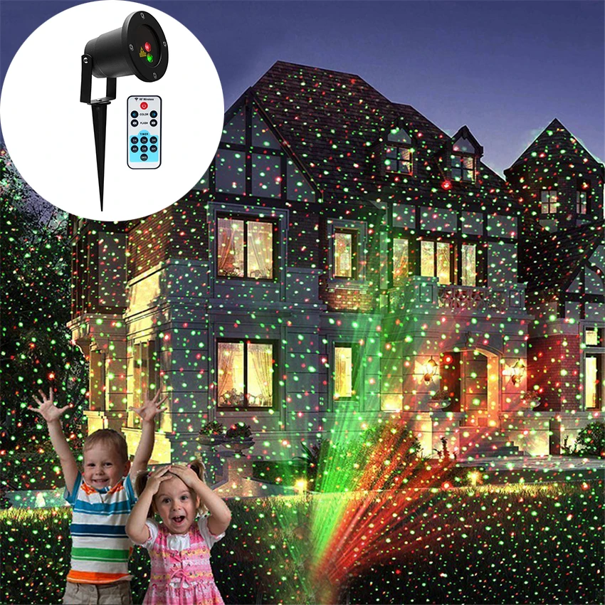 

Christmas Outdoor Garden Decoration Landscape Laser Light Waterproof IP65 Moving Red&Green Star Laser Projector Shower Lighting