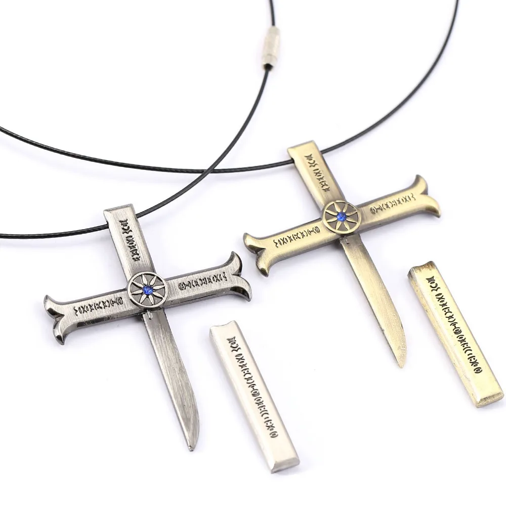 

Anime One Piece Cosplay Necklace Dracule Mihawk Cross Pendant Necklace Jewelry Choker Accessories Gift