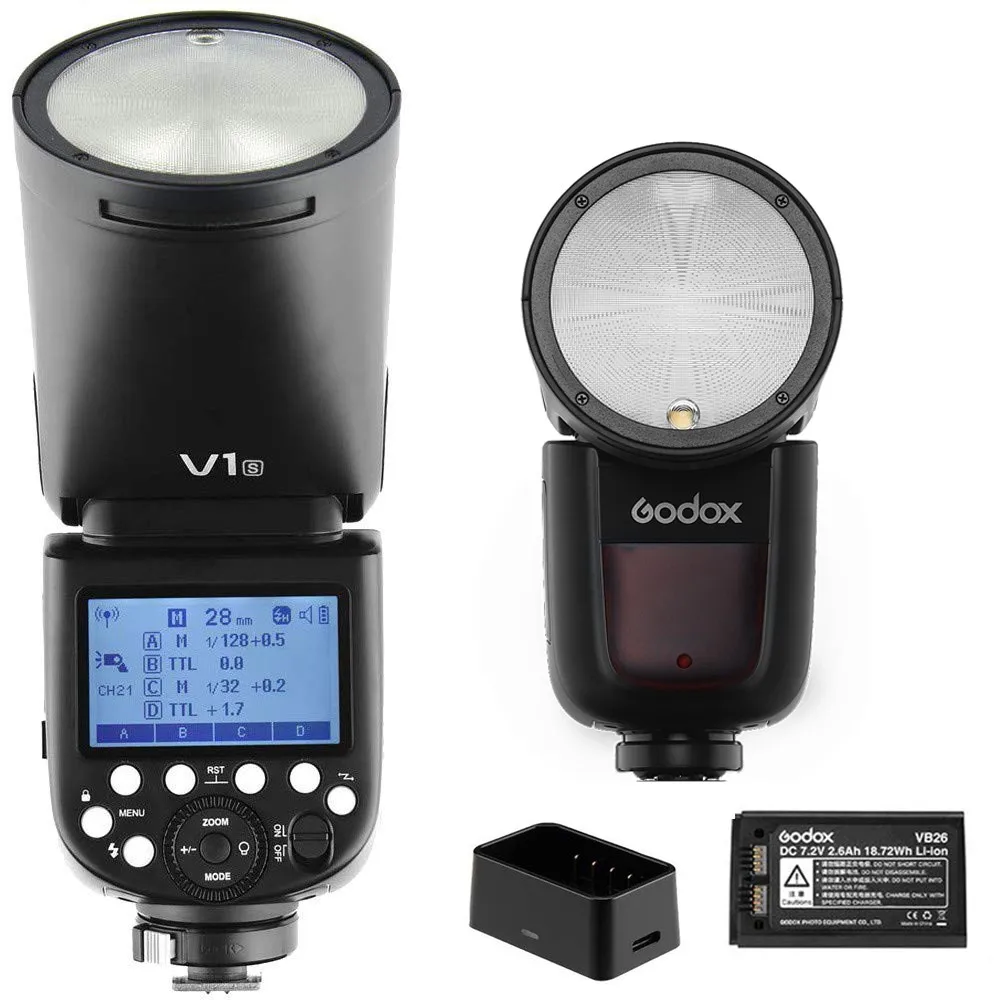 US $299.00 Godox V1 V1S LiOn TTL OnCamera Round Photo Flash Speedlight For Sony Mi Hotshoe DSLR Camera Speedlite