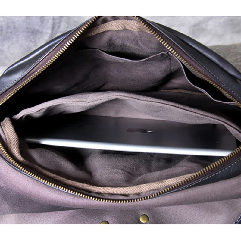 AETOO Head cowhide Retro Casual single shoulder crossbody bag men's leather Classic postman pack