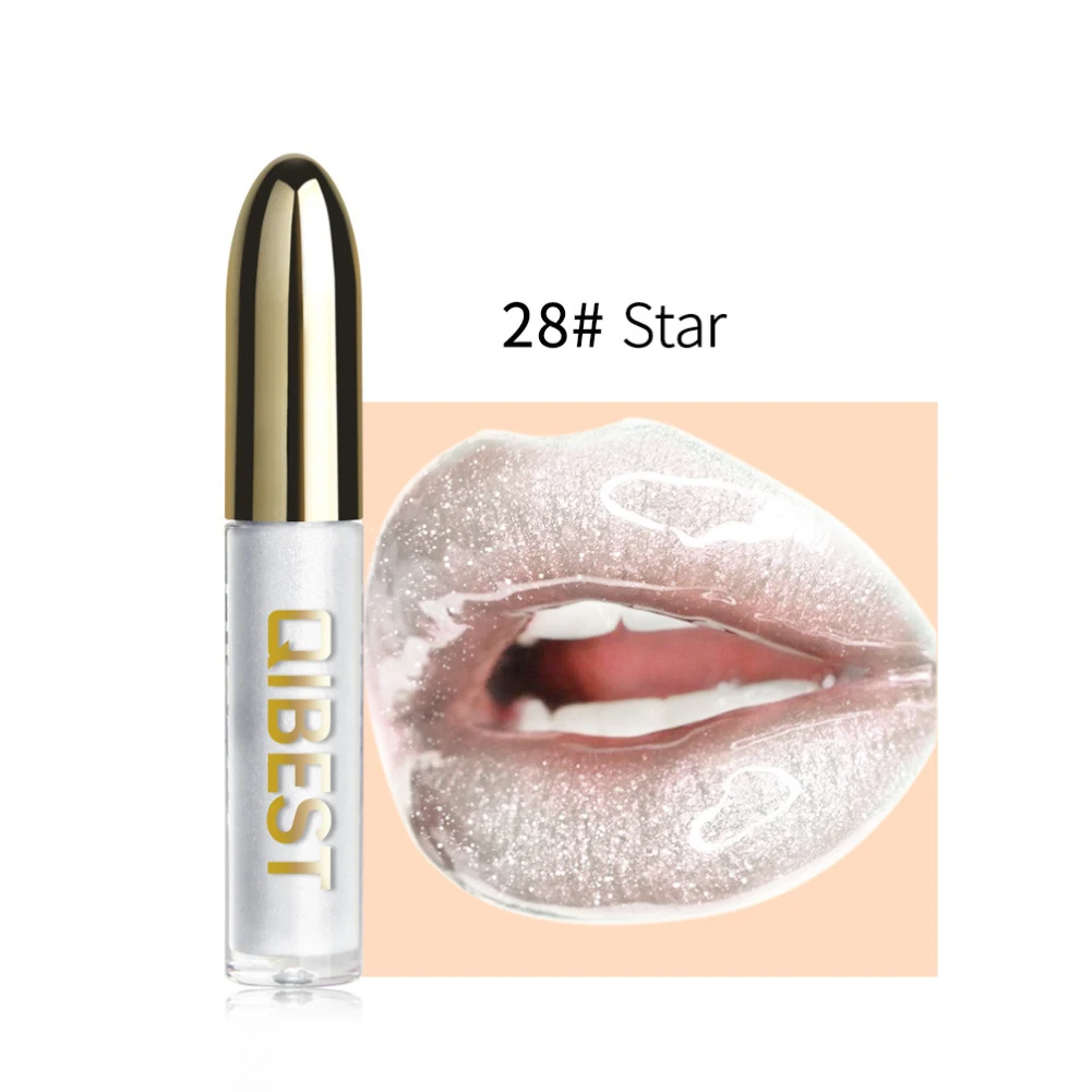 QIBEST цветной микро-блеск для губ водонепроницаемый стойкий Увлажняющий блеск для губ яркий сексуальный блеск для макияжа TSLM2 - Цвет: 28