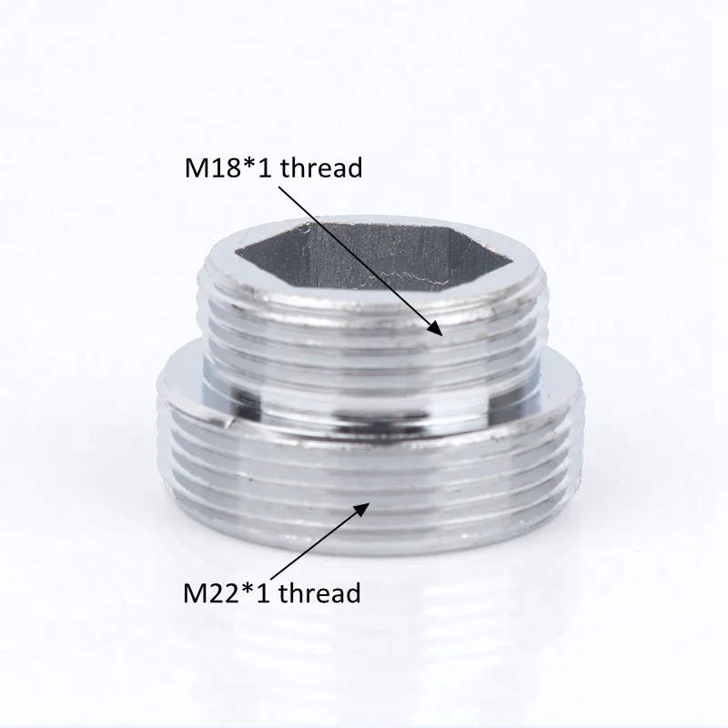 1pc Stainless Steel Male M22 to M18 Thread Connector for Faucet Fittings Water Tap Adapter  Water Purifier Accessory