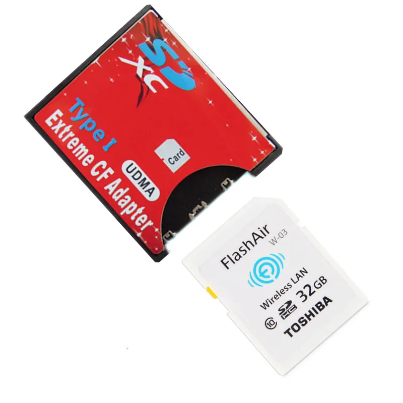 100% Оригинал Toshiba Flash Air 16 ГБ 32 wifi SD карта класса 10 беспроводная памяти + sd для CF карты