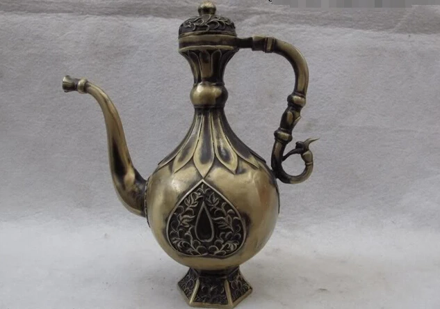 

song voge gem S0173 Chinese Folk Classic Bronze Copper Royal Palace teapot stoup Flagon wine pot
